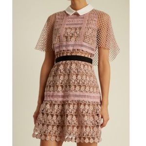 Self-Portrait pink cape dress size 6